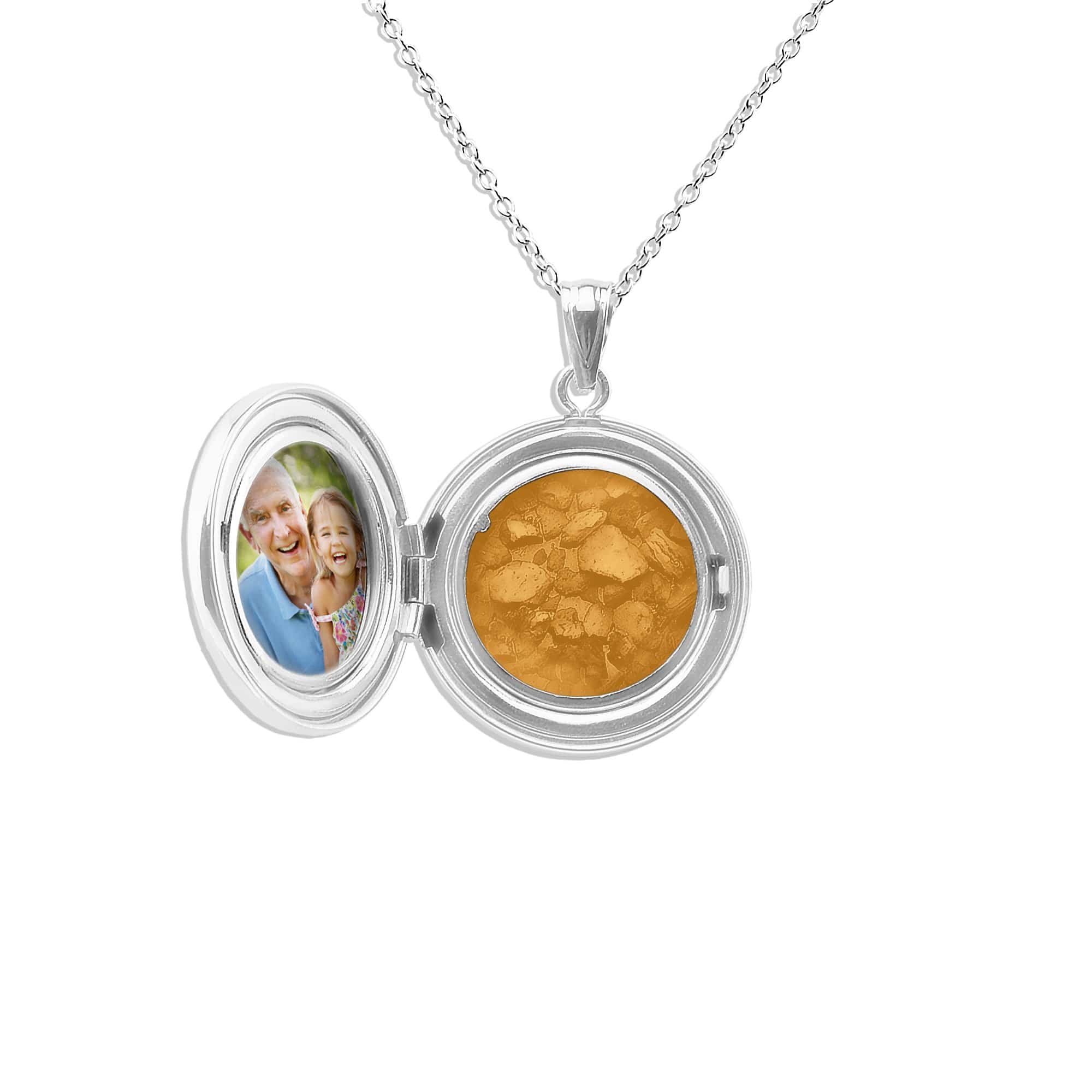 EverWith Circular Shaped Sterling Silver Memorial Ashes Locket - EverWith Memorial Jewellery - Trade
