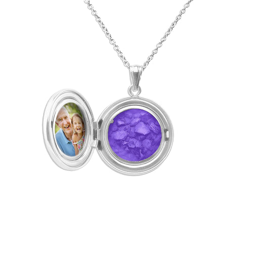 EverWith Circular Shaped Sterling Silver Memorial Ashes Locket - EverWith Memorial Jewellery - Trade