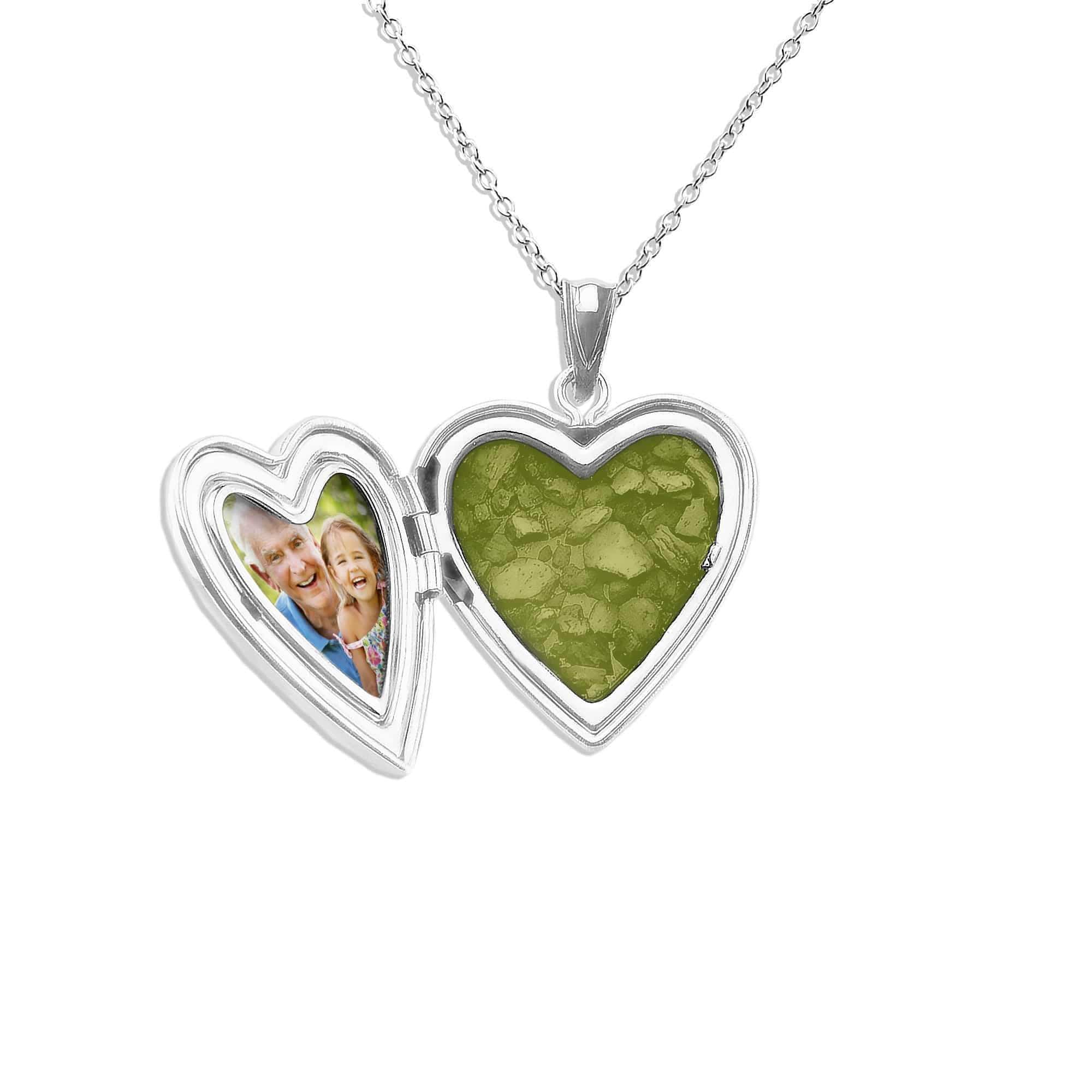 EverWith Dad Heart Shaped Sterling Silver Memorial Ashes Locket - EverWith Memorial Jewellery - Trade