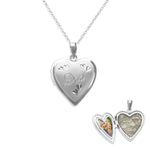 EverWith Dad Heart Shaped Sterling Silver Memorial Ashes Locket - EverWith Memorial Jewellery - Trade