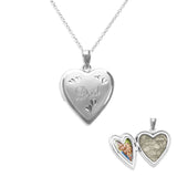 EverWith Dad Heart Shaped Sterling Silver Memorial Ashes Locket - EverWith Memorial Jewellery - Trade