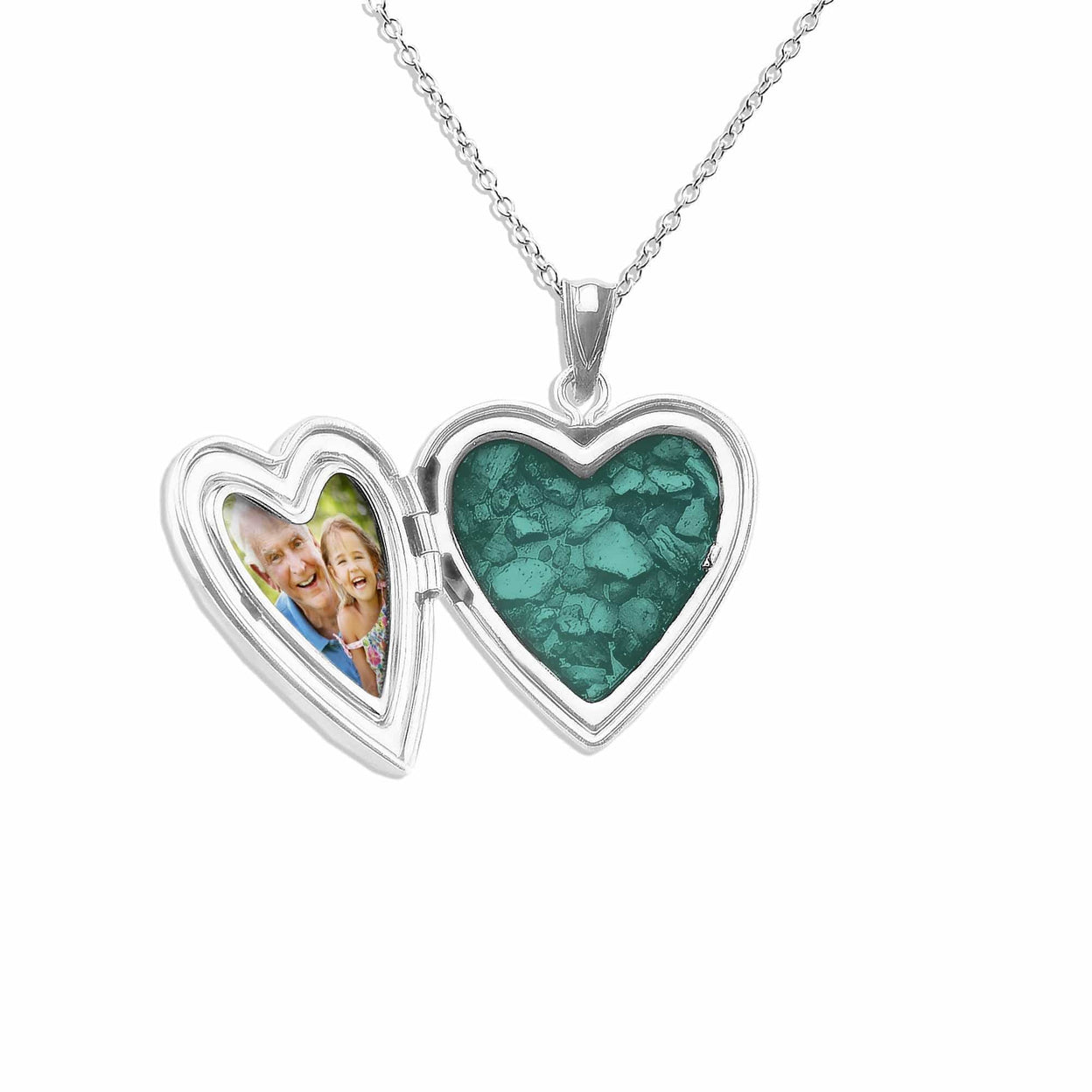 Load image into Gallery viewer, EverWith Dad Heart Shaped Sterling Silver Memorial Ashes Locket - EverWith Memorial Jewellery - Trade