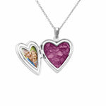 EverWith Dad Heart Shaped Sterling Silver Memorial Ashes Locket - EverWith Memorial Jewellery - Trade