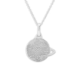 EverWith Engraved Cat Fingerprint Memorial Pendant with Fine Crystal - EverWith Memorial Jewellery - Trade