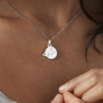 EverWith Engraved Cat Handwriting Memorial Pendant with Fine Crystal - EverWith Memorial Jewellery - Trade