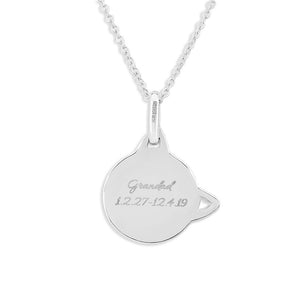 EverWith Engraved Cat Standard Engraving Memorial Pendant with Fine Crystal - EverWith Memorial Jewellery - Trade
