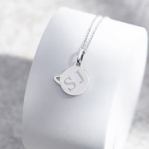 EverWith Engraved Cat Standard Engraving Memorial Pendant with Fine Crystal - EverWith Memorial Jewellery - Trade