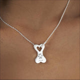 EverWith Engraved Dog Bone Pawprint Memorial Necklace with Fine Crystals - EverWith Memorial Jewellery - Trade
