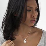 EverWith Engraved Dog Bone Pawprint Memorial Necklace with Fine Crystals - EverWith Memorial Jewellery - Trade