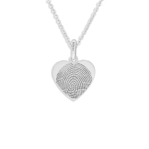 EverWith Engraved Half Heart Fingerprint Memorial Pendant - EverWith Memorial Jewellery - Trade