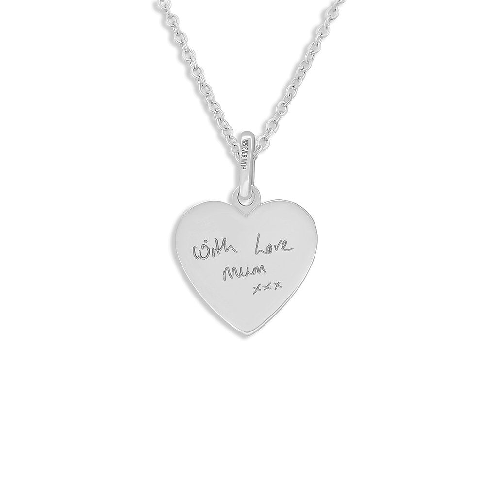 EverWith Engraved Half Heart Handwriting Memorial Pendant - EverWith Memorial Jewellery - Trade