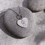 EverWith Engraved Half Heart Pawprint Memorial Pendant - EverWith Memorial Jewellery - Trade