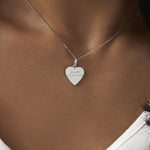 EverWith Engraved Half Heart Standard Engraving Memorial Pendant - EverWith Memorial Jewellery - Trade