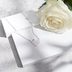 EverWith Engraved Heart and Bow Standard Engraving Memorial Necklace with Fine Crystal - EverWith Memorial Jewellery - Trade