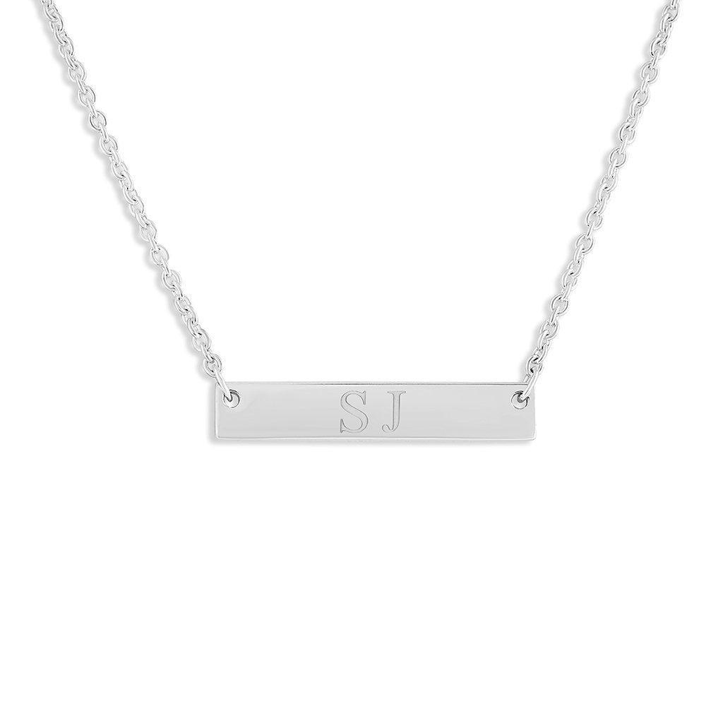 Load image into Gallery viewer, EverWith Engraved Horizontal Bar Standard Engraving Memorial Necklace - EverWith Memorial Jewellery - Trade