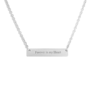 EverWith Engraved Horizontal Bar Standard Engraving Memorial Necklace - EverWith Memorial Jewellery - Trade