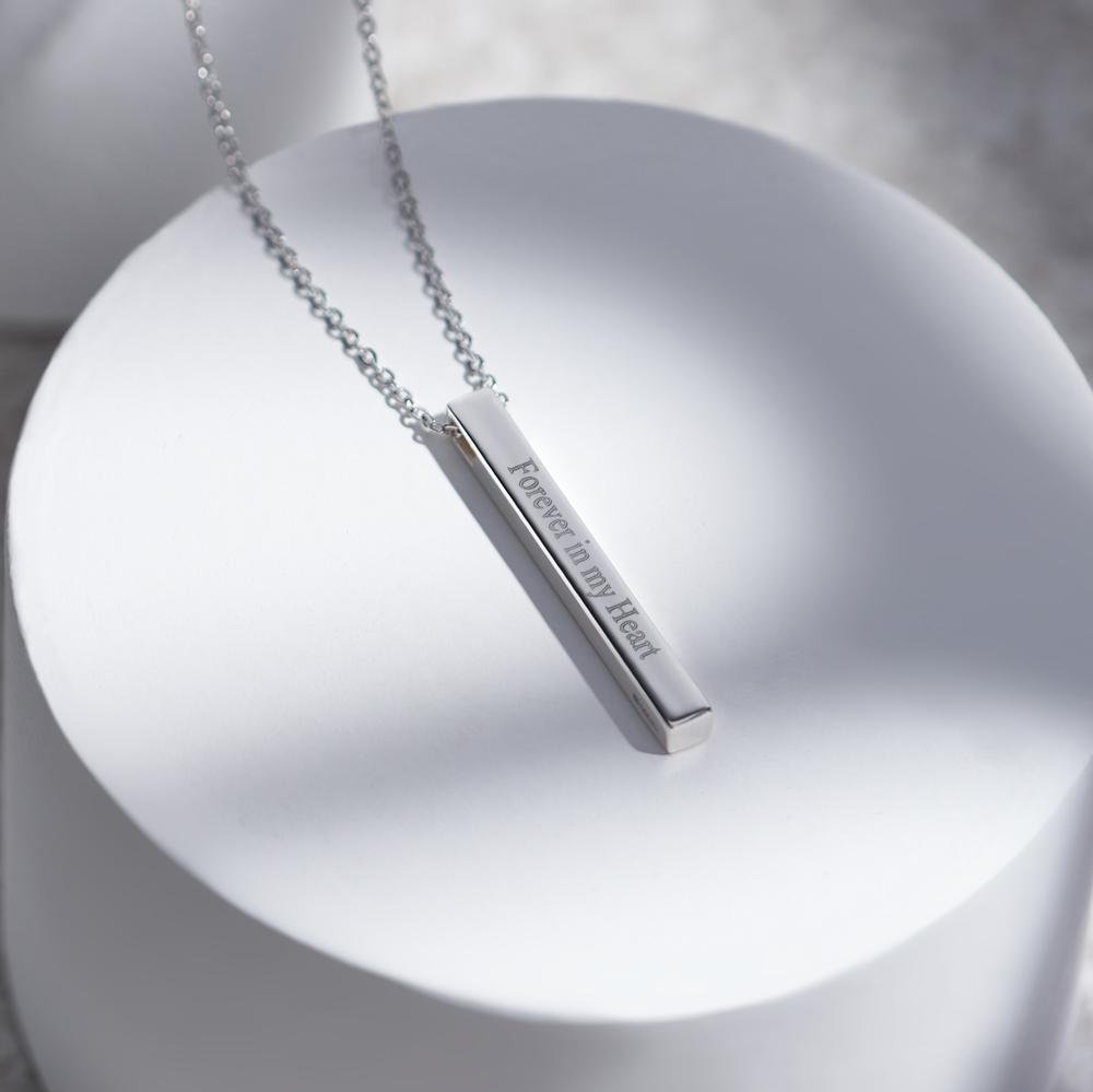 EverWith Engraved Long Bar Memorial Standard Engraving Pendant - EverWith Memorial Jewellery - Trade