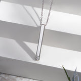 EverWith Engraved Long Bar Memorial Standard Engraving Pendant With Fine Crystal - EverWith Memorial Jewellery - Trade