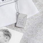EverWith Engraved Love Tag Drawing Memorial Pendant with Fine Crystals - EverWith Memorial Jewellery - Trade