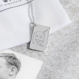 EverWith Engraved Love Tag Drawing Memorial Pendant with Fine Crystals - EverWith Memorial Jewellery - Trade
