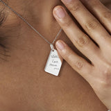 EverWith Engraved Love Tag Handwriting Memorial Pendant with Fine Crystals - EverWith Memorial Jewellery - Trade