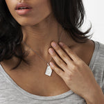 EverWith Engraved Love Tag Handwriting Memorial Pendant with Fine Crystals - EverWith Memorial Jewellery - Trade