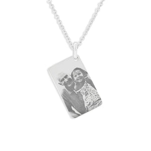 EverWith Engraved Love Tag Photo Engraving Memorial Pendant with Fine Crystals - EverWith Memorial Jewellery - Trade