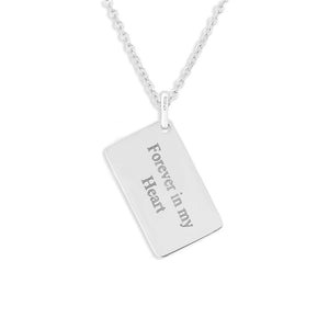 EverWith Engraved Love Tag Standard Engraving Memorial Pendant with Fine Crystals - EverWith Memorial Jewellery - Trade