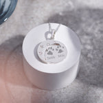 EverWith Engraved Moons Pawprint Memorial Pendants with Fine Crystal - EverWith Memorial Jewellery - Trade