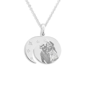 EverWith Engraved Moons Photo Engraving Memorial Pendants with Fine Crystal - EverWith Memorial Jewellery - Trade