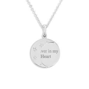 EverWith Engraved Moons Standard Engraving Memorial Pendants with Fine Crystal - EverWith Memorial Jewellery - Trade