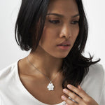 EverWith Engraved Paw Print Memorial Drawing Pendant with Fine Crystals - EverWith Memorial Jewellery - Trade