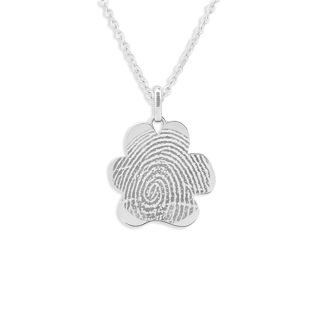 Load image into Gallery viewer, EverWith Engraved Paw Print Memorial Fingerprint Pendant with Fine Crystals - EverWith Memorial Jewellery - Trade