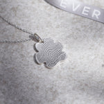 EverWith Engraved Paw Print Memorial Fingerprint Pendant with Fine Crystals - EverWith Memorial Jewellery - Trade