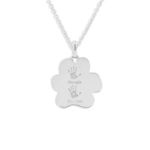EverWith Engraved Paw Print Memorial Handprint or Footprint Pendant with Fine Crystals - EverWith Memorial Jewellery - Trade