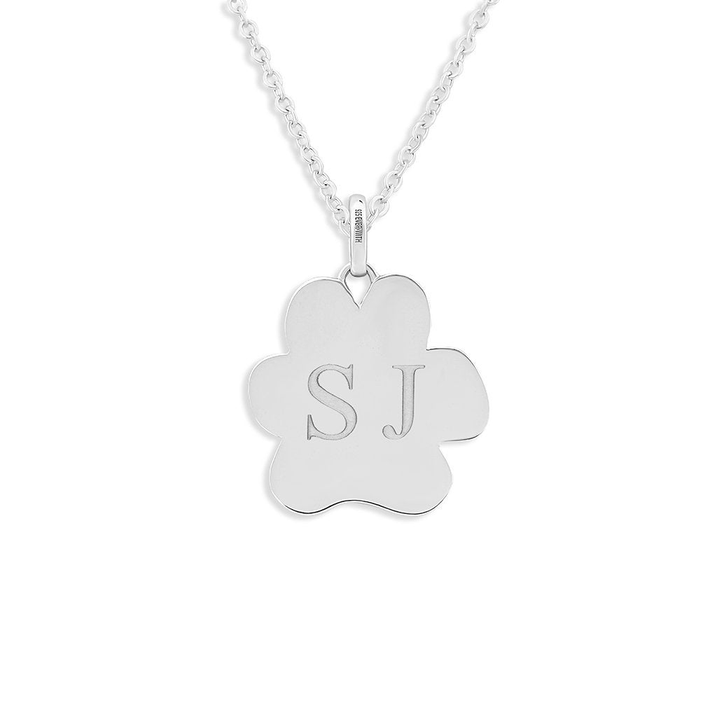 Load image into Gallery viewer, EverWith Engraved Paw Print Memorial Standard Engraving Pendant with Fine Crystals - EverWith Memorial Jewellery - Trade