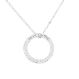 EverWith Engraved Ring Standard Engraving Pendant with Fine Crystal - EverWith Memorial Jewellery - Trade