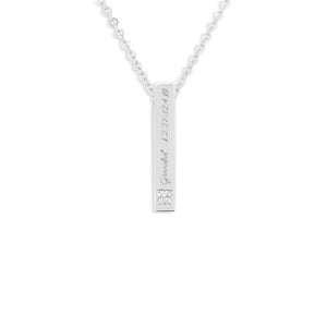 EverWith Engraved Short Bar Standard Engraving Memorial Pendant With Fine Crystal - EverWith Memorial Jewellery - Trade