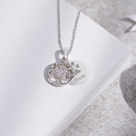 EverWith Engraved Small Tree of Life Pawprint Memorial Pendant with Fine Crystal - EverWith Memorial Jewellery - Trade