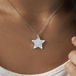 EverWith Engraved Star Fingerprint Memorial Pendant - EverWith Memorial Jewellery - Trade