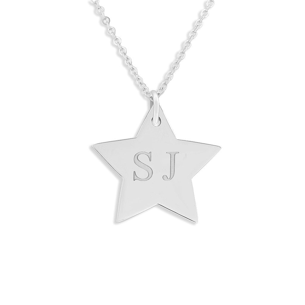 EverWith Engraved Star Standard Engraving Pendant - EverWith Memorial Jewellery - Trade