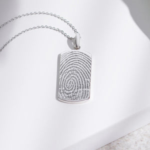 EverWith Engraved Tag Fingerprint Memorial Pendant - EverWith Memorial Jewellery - Trade