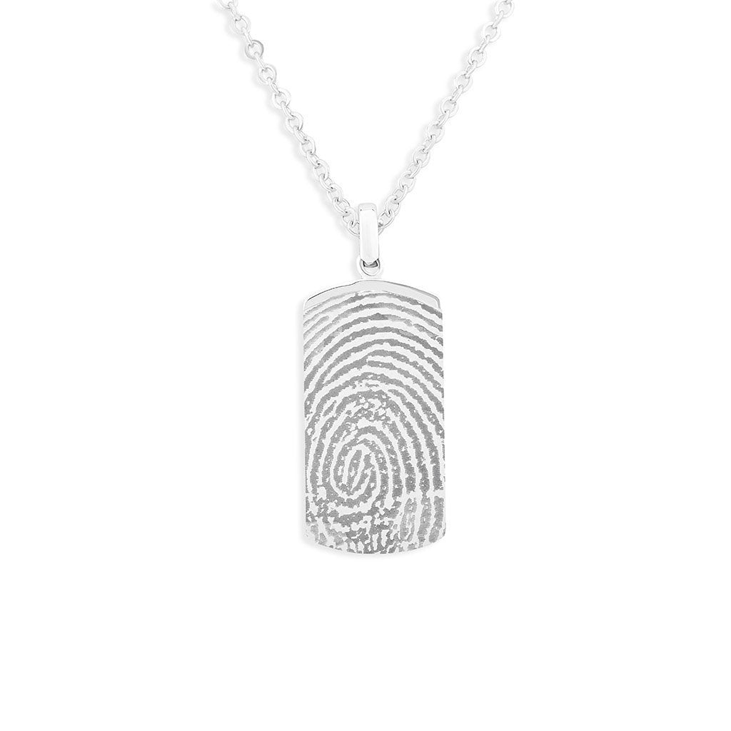 Load image into Gallery viewer, EverWith Engraved Tag Fingerprint Memorial Pendant - EverWith Memorial Jewellery - Trade