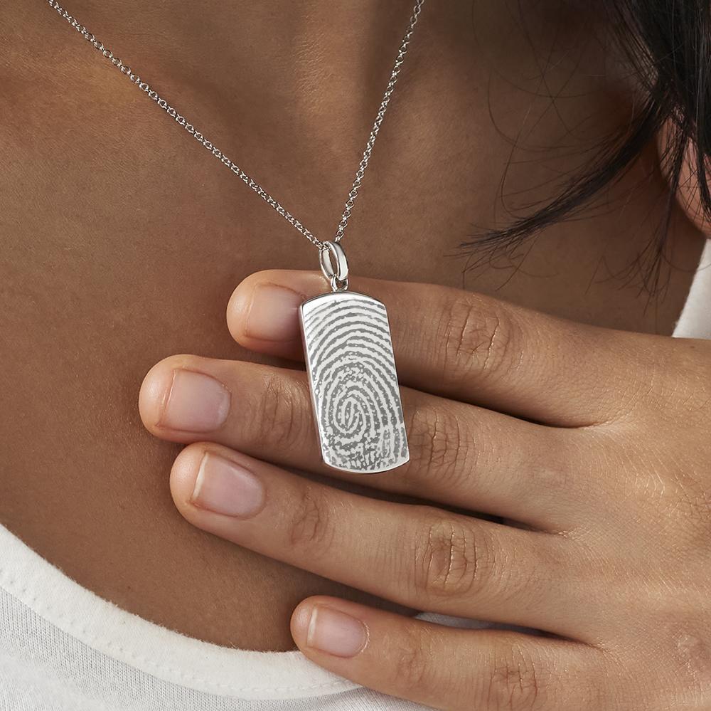 EverWith Engraved Tag Fingerprint Memorial Pendant - EverWith Memorial Jewellery - Trade