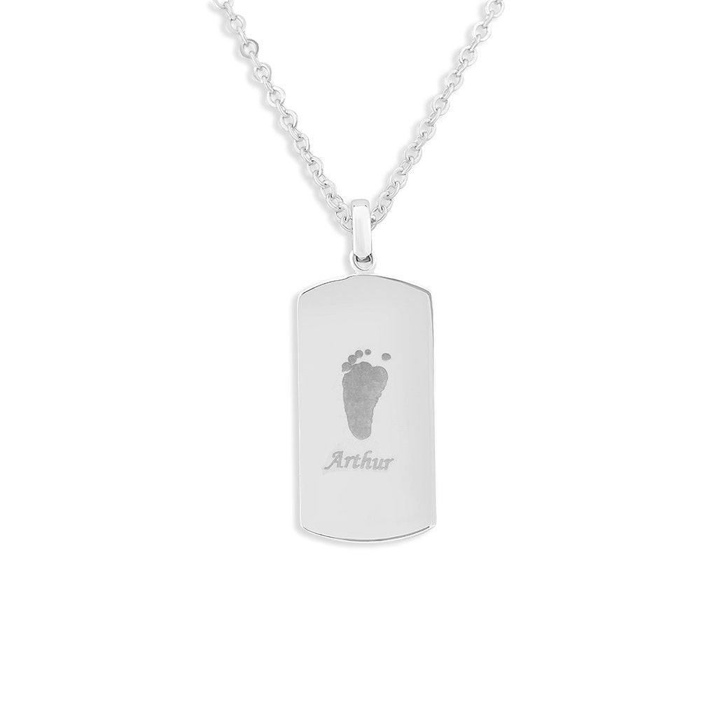 EverWith Engraved Tag Handprint or Footprint Memorial Pendant - EverWith Memorial Jewellery - Trade