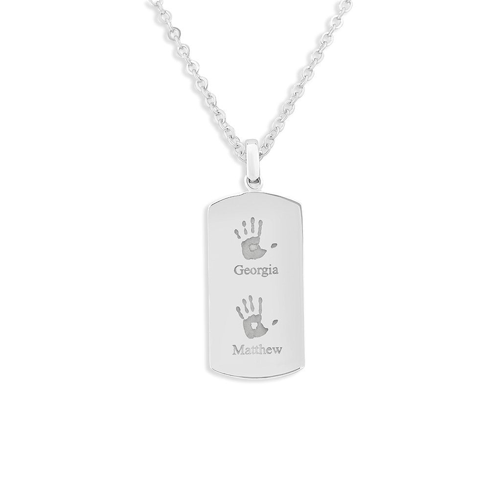 EverWith Engraved Tag Handprint or Footprint Memorial Pendant - EverWith Memorial Jewellery - Trade