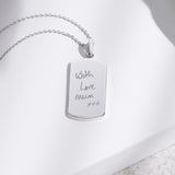 EverWith Engraved Tag Handwriting Memorial Pendant - EverWith Memorial Jewellery - Trade