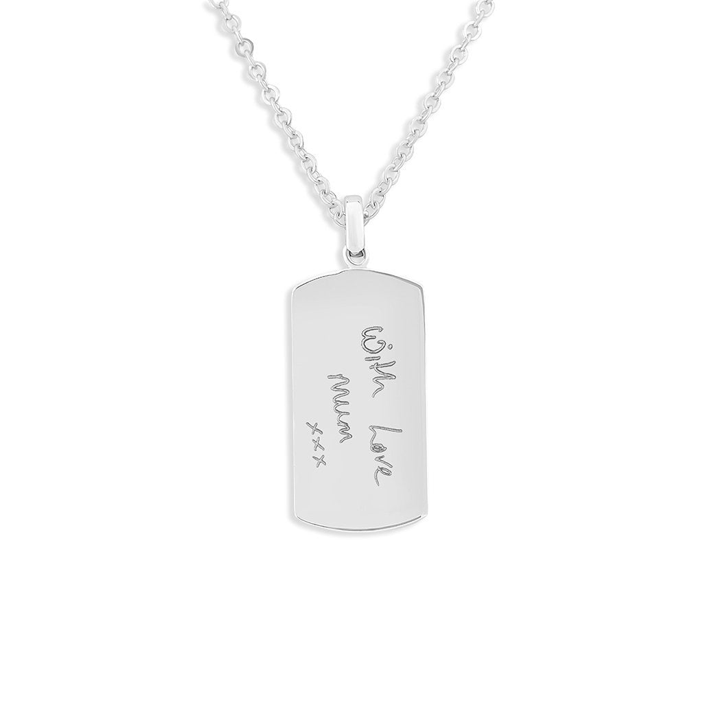 EverWith Engraved Tag Handwriting Memorial Pendant - EverWith Memorial Jewellery - Trade