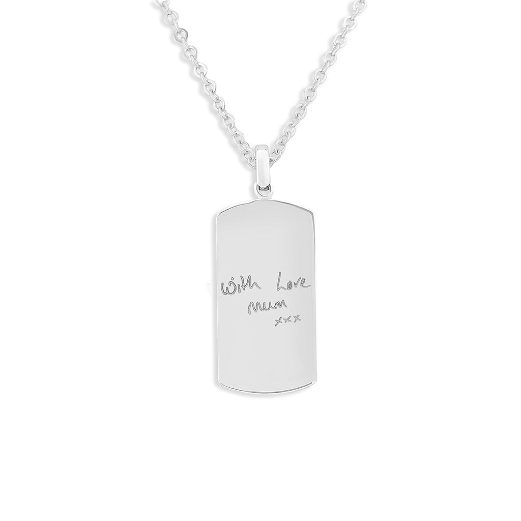 EverWith Engraved Tag Handwriting Memorial Pendant - EverWith Memorial Jewellery - Trade