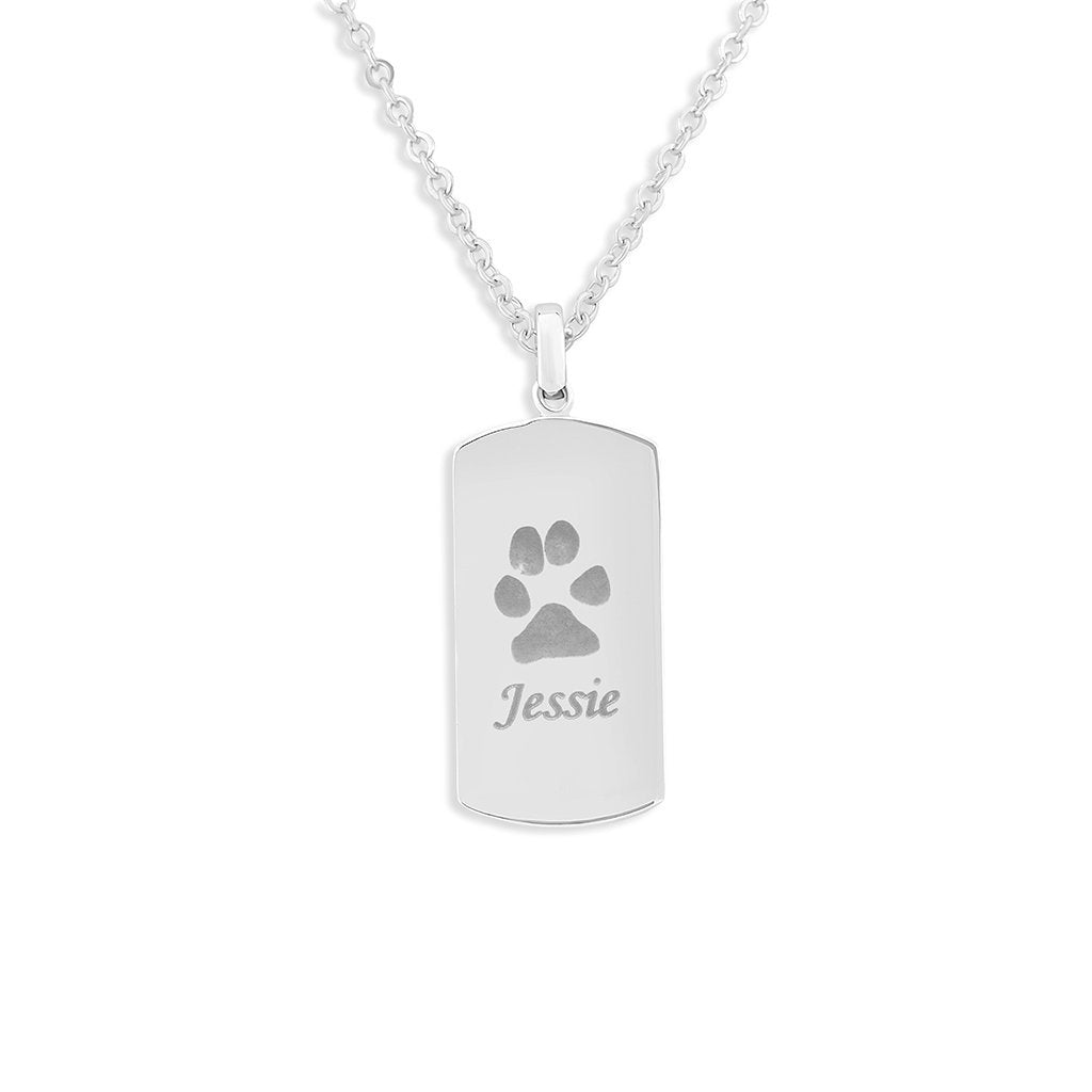 EverWith Engraved Tag Pawprint Memorial Pendant - EverWith Memorial Jewellery - Trade